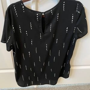 Black and white blouse